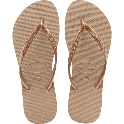 Chinelo Havaianas Slim - 37/38 - 37/38 - Rose Gold - Atacado