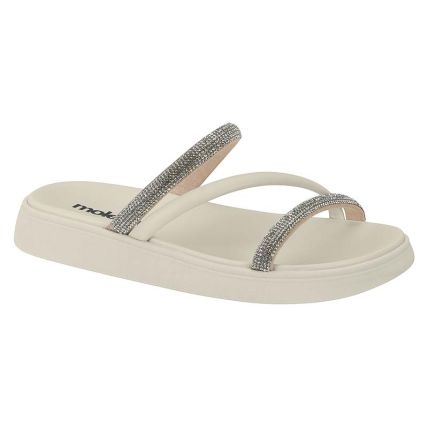 Sandalia Feminina  Moleca 5469.121.25420  - Cristal/creme/branco Off (92440) - Atacado