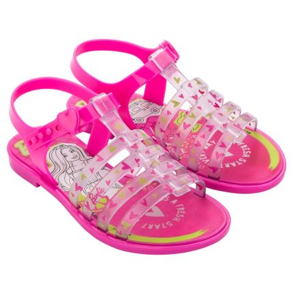 Sandália Infantil Barbie Ice Cream Flox 22587 -  Rosa/vidro/verde (An656) - Atacado