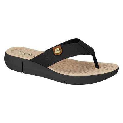 Chinelo Feminino Modare 7142.106.21793 - Preto/camel - Atacado