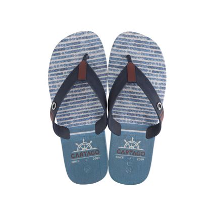 Chinelo Masculino Cartago Paraty Dedo 11964 - Cinza/azul - Atacado