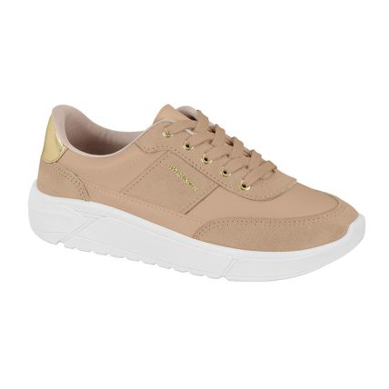 Tênis Feminino Moleca 5764.102.24820 - Bege/dourado - Atacado