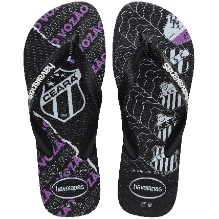 Chinelo Havaianas Top Times Ceará  - Preto (0090) - Atacado