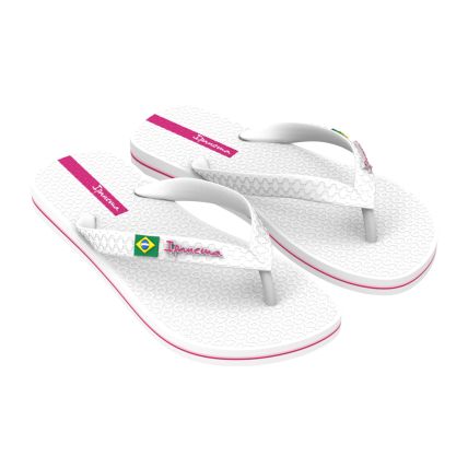 Chinelo Feminino Ipanema Brasil 27040 - Branco/rosa (An261) - Atacado