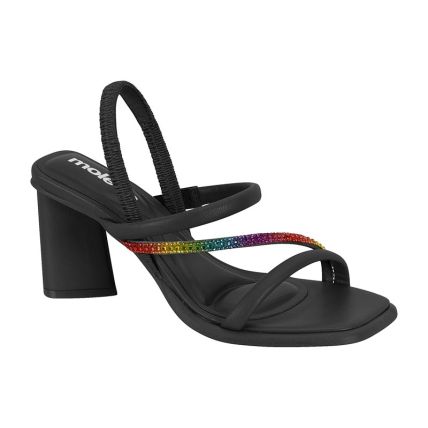 Sandália Feminina Moleca 5477.103.25231 - Preto/preto Multi Color (89367) - Atacado