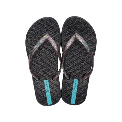 Chinelo Infantil Ipanema Glitter 26622 - Preto/azul/vidro (An720) - Atacado