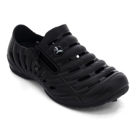 Sapato Feminino Kemo Ziper - Preto\preto - Atacado