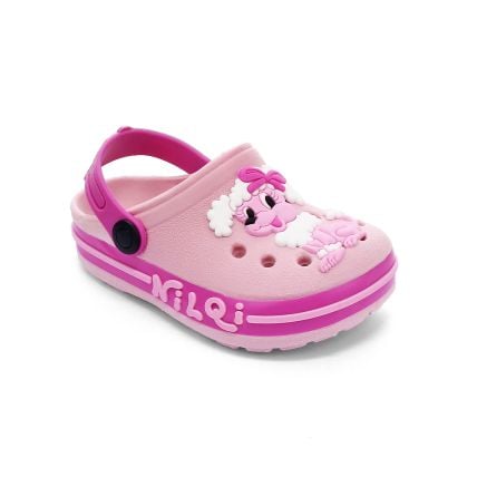 Babuche Infantil Nilqi - 070.3.1 - Rosa/cachorrinha - Atacado