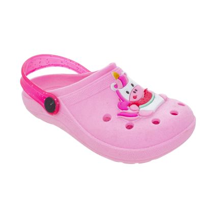 Babuche Infantil Simples Passo 001.147 - Rosa Algodão - Atacado