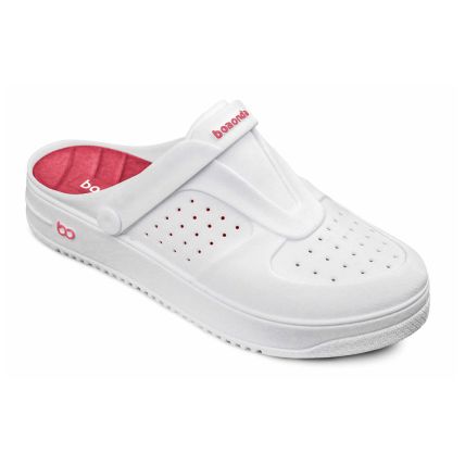 Babuche Feminino Boa Onda 2160 - Branco/goiaba - Atacado