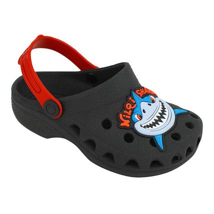 Babuche Infantil Nilqi 040.11.4 - Preto/shark - Atacado