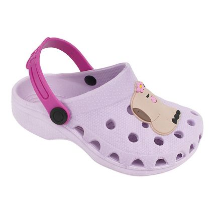 Babuche Infantil Nilqi 040.2.6 - Lilás/capivara - Atacado