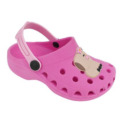 Babuche Infantil Nilqi 040.2.0 - Pink/capivara - Atacado
