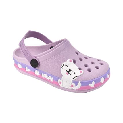 Babuche Infantil Nilqi 060.2.6 - Lilás/gata - Atacado