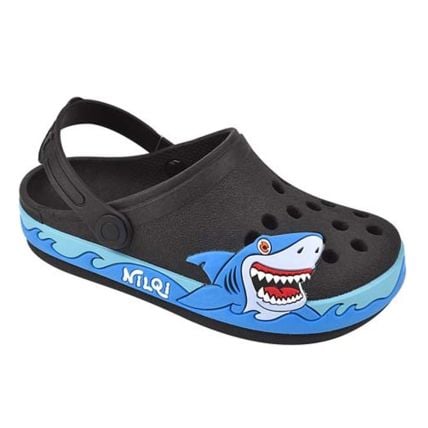 Babuche Infantil Nilqi 060.7.4 - Preto/new Shark - Atacado