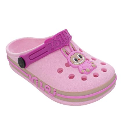 Babuche Infantil Nilqi 070.18.1 - Rosa/labu - Atacado