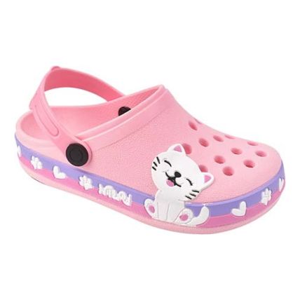 Babuche Infantil Nilqi 060.3.0 - Pink/gata - Atacado