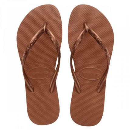Chinelo  Havaianas  Slim  - 37/38 - Ferrugem/cobre Metálico - Atacado