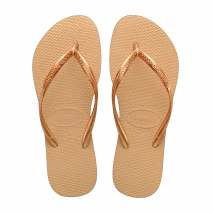 Chinelo  Havaianas  Slim  - 33/34 - Dourado - Atacado