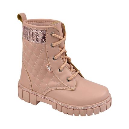 Bota Infantil Nilqi 1510.7.03 - Glitter Rosê - Atacado