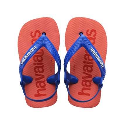 Chinelo Baby Havaianas New Logomania  - Branco/azul Estrela (3771) - Atacado