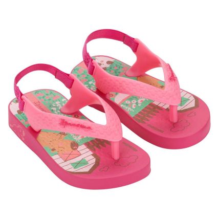 Chinelo Baby Ipanema 25431 - Rosa/rosa/verde (Bq747) - Atacado