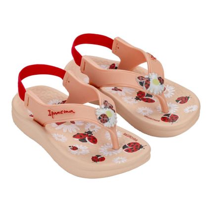 Chinelo Baby Ipanema Anatômica Cute 27438 - Bege/bege/vermelho (Br987) - Atacado