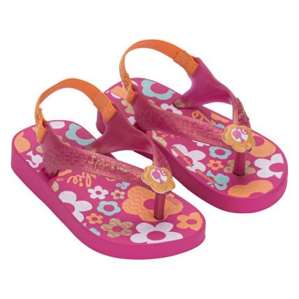 Chinelo Baby Ipanema Barbie Meu Encanto 27460 - Rosa/perolado/laranja (Bt888) - Atacado