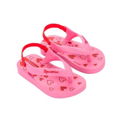 Chinelo Baby Ipanema Classic 27011 - Rosa/rosa/vermelho (Be054) - Atacado