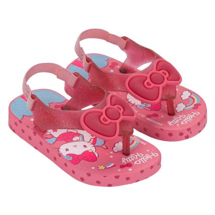 Chinelo Baby Ipanema Hello Kitty Funny 27435 - Rosa/glitter (Bs128) - Atacado