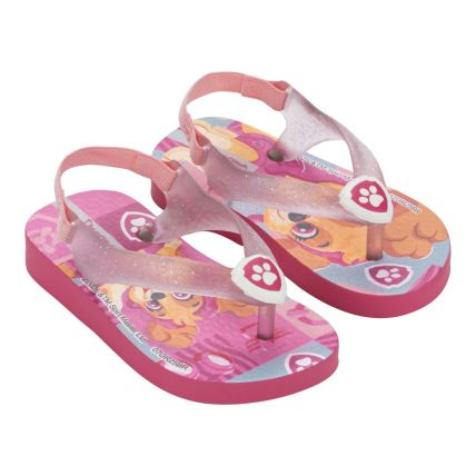 Chinelo Baby Ipanema Patrulha Canina Friends 27296 - Rosa/rosa Glitter (Br143) - Atacado