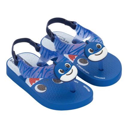 Chinelo Baby Ipanema Shark Play 27478 - Azul/azul Transparente (Bu523) - Atacado