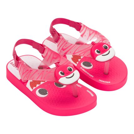 Chinelo Baby Ipanema Shark Play 27478 - Rosa/rosa Transparente (Bu525) - Atacado