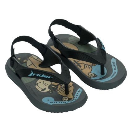 Chinelo Baby Rider R1 III 12295 - Cinza/preto/azul (Bt935) - Atacado