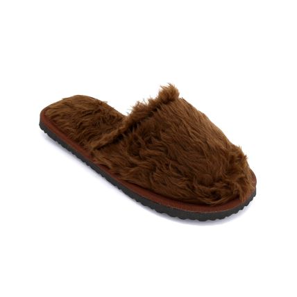 Chinelo Slide Feminino Canadia Pelucia - - Café - Atacado