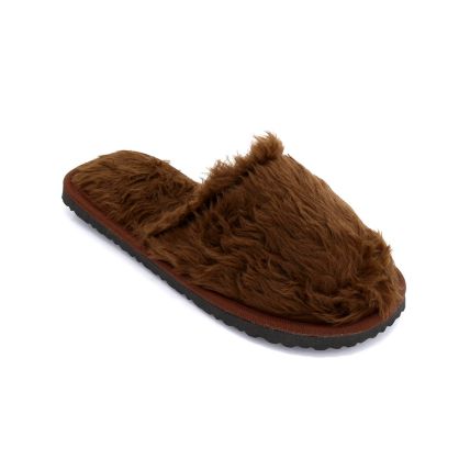 Chinelo Canadia Pelucia - - Café - Atacado