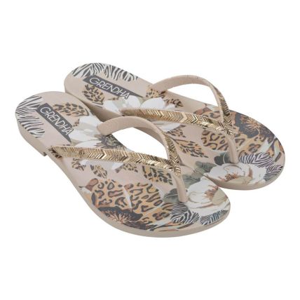Chinelo Feminino Grendha Amor Em Flor 19086 - Off White (Bp754) - Atacado