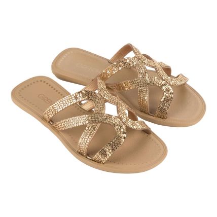 Chinelo Feminino Grendha Buriti Glam 18844  - Dourado (At200) - Atacado