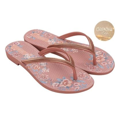 Chinelo Feminino Grendha Mais Acai Energia 18060 - (02064) - Nude Blush/perolado (Bj935) - Atacado