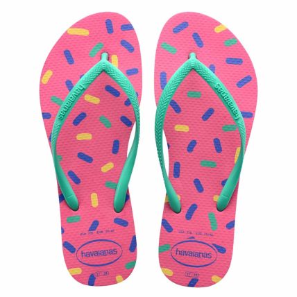 Chinelo Feminino Havaianas Slim Harmony  - Ciber Pink - Atacado