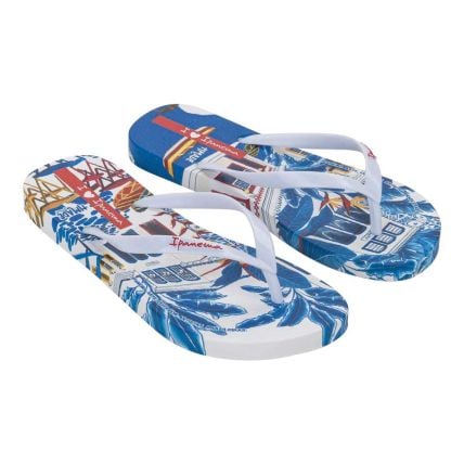 Chinelo Feminino Ipanema Arte 27357 - Branco/branco/azul (Bn163) - Atacado