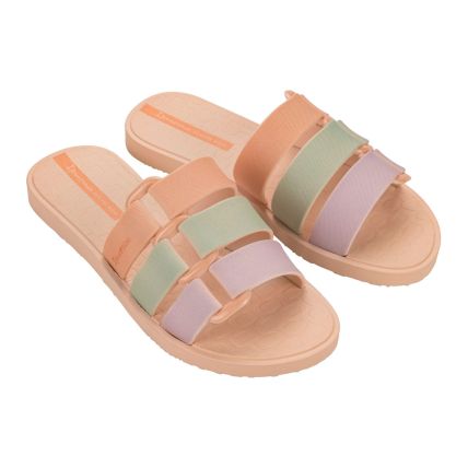 Chinelo Feminino Ipanema Bold Mais 27371 - Bege/lilás/verde (Bm633) - Atacado