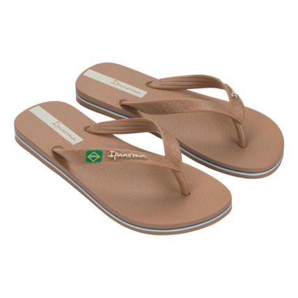 Chinelo Feminino Ipanema Brasil 27040 - Marrom/marrom/bege (Bs829) - Atacado