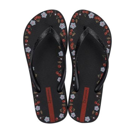 Chinelo Feminino Ipanema Day 27321 - (07155) - Preto/preto/vermelho (Bq189) - Atacado