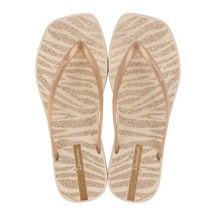 Chinelo Feminino Ipanema Edge 27171 - Bege/ouro (Ax490) - Atacado