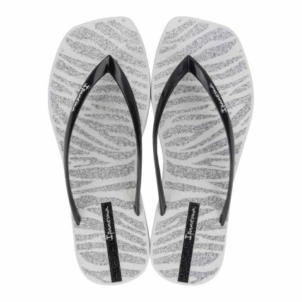 Chinelo Feminino Ipanema Edge 27171 - Branco/preto (Ax492) - Atacado