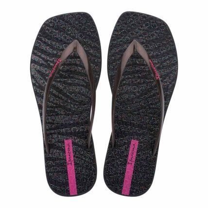 Chinelo Feminino Ipanema Edge 27171 - Preto/preto Perolado (Av701) - Atacado