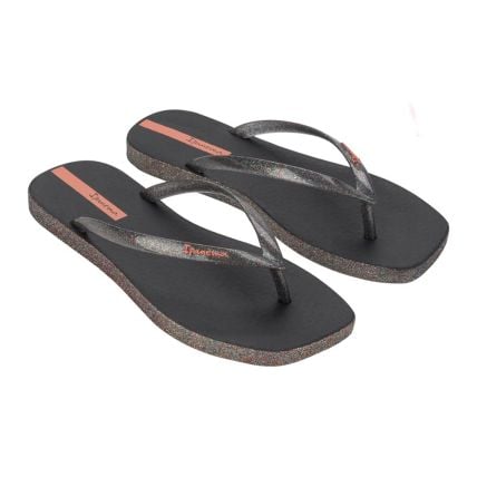 Chinelo Feminino Ipanema Edge Maxi Glow 27095 - Preto/glitter/laranja (Ax386) - Atacado