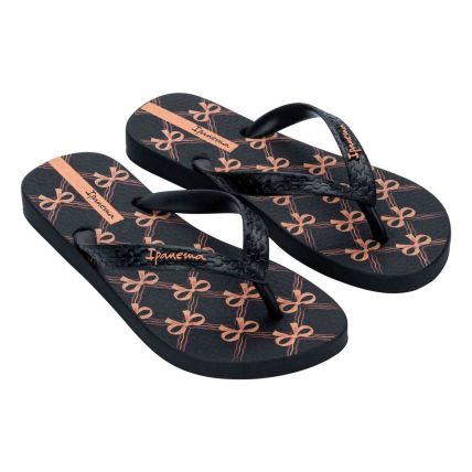 Chinelo Feminino Ipanema Happy 25279 - Preto/preto/laranja (Bs400) - Atacado