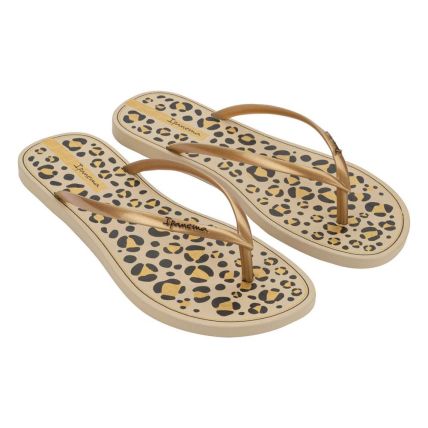 Chinelo Feminino Ipanema Mood 27508 - Bege/ouro/preto (Bv620) - Atacado